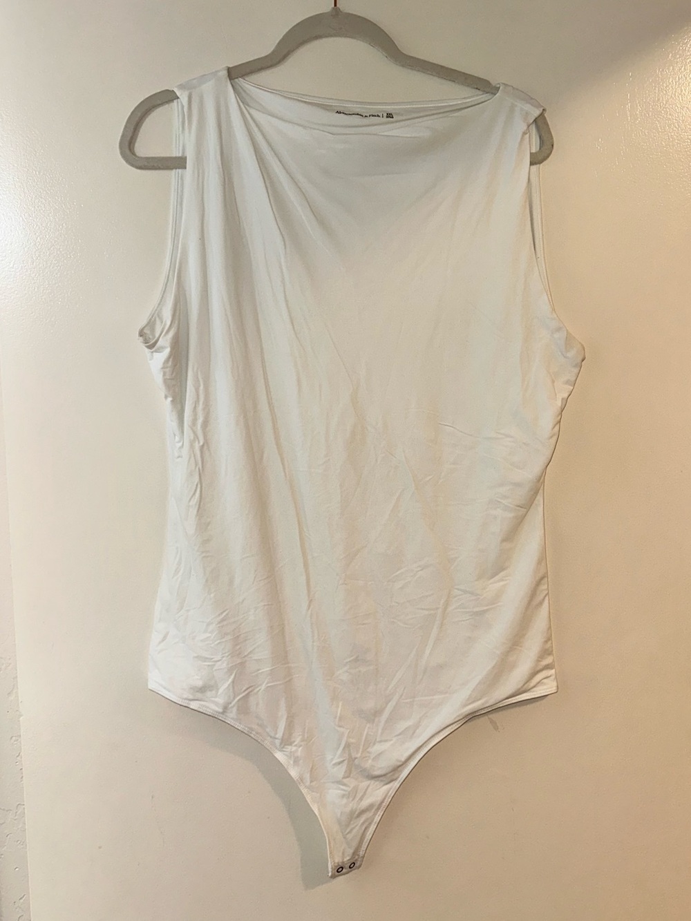 Abercrombie & Fitch White Sleeveless Bodysuit